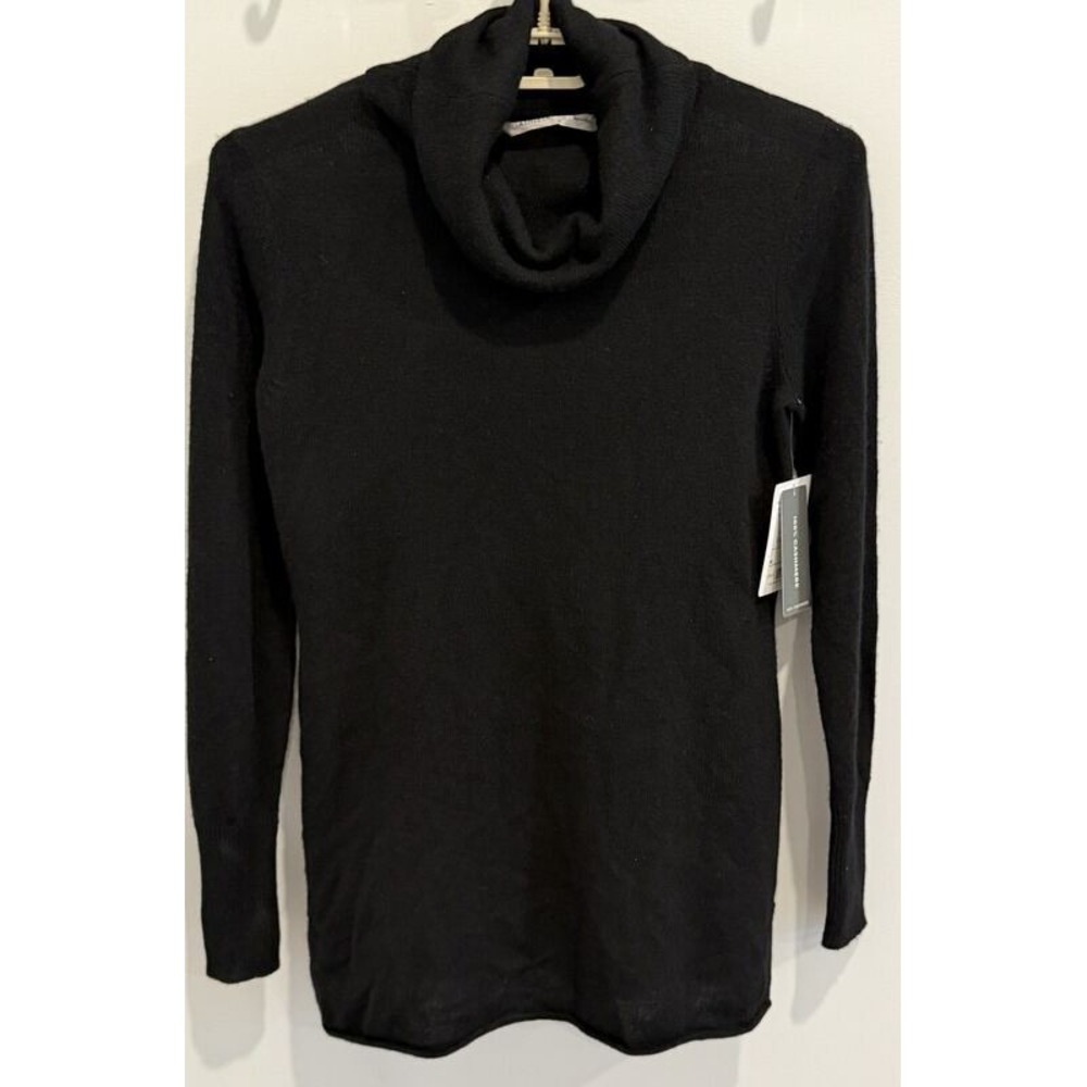 Athleta 100% Cashmere Turtleneck Sweater Tunic Black New Size M